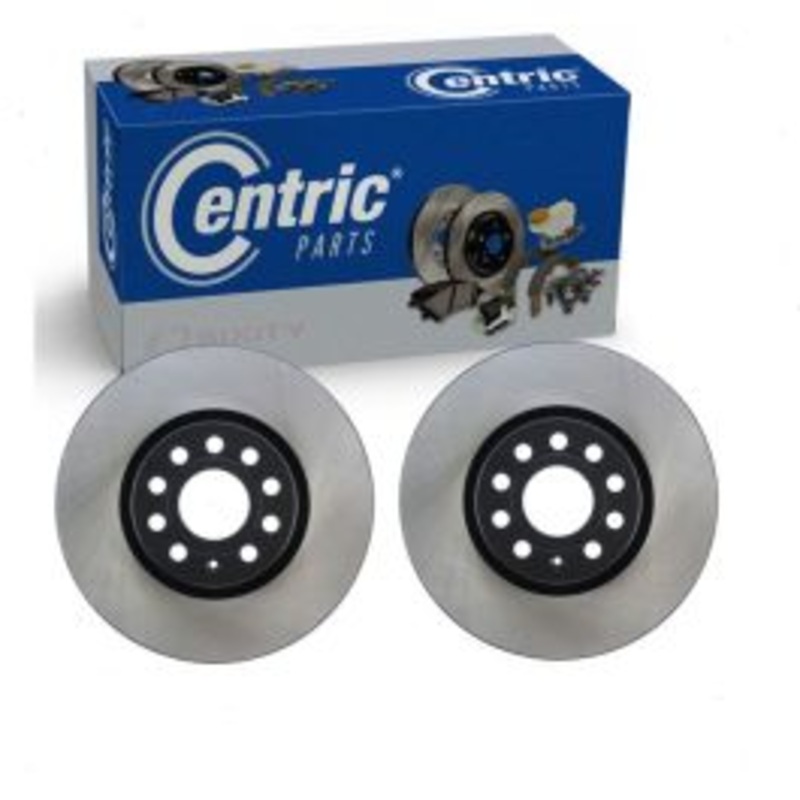 2 pc Centric Premium Front Disc Brake Rotors for 2014-2019 Volkswagen Caddy