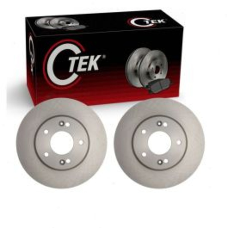 2 pc Centric CTEK Front Disc Brake Rotors for 2020-2023 Hyundai Venue