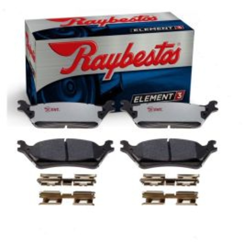 Raybestos Element3 Rear Disc Brake Pad Set for 2012-2018 Ford F-150 2.7L 3.5L 5.0L V6 V8