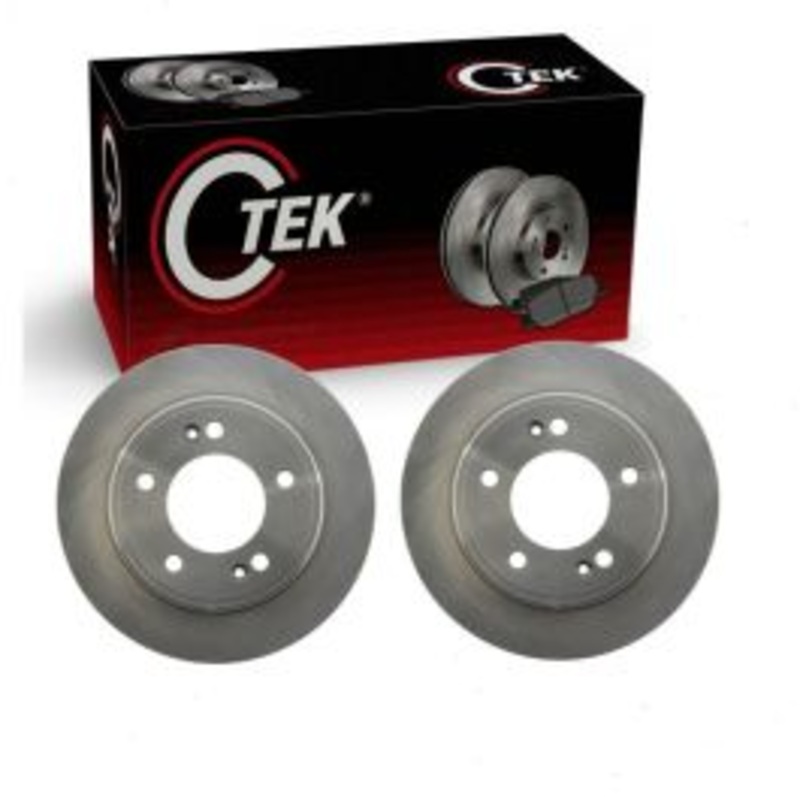 2 pc Centric CTEK Rear Disc Brake Rotors for 2014-2022 Kia Forte5