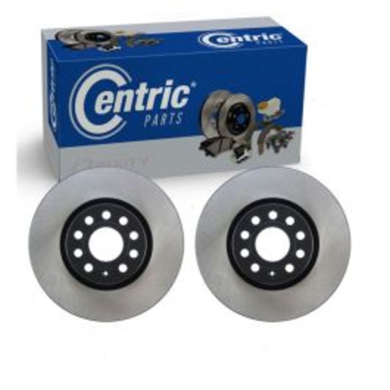 2 pc Centric Premium Front Disc Brake Rotors for 2010-2014 Seat Freetrack