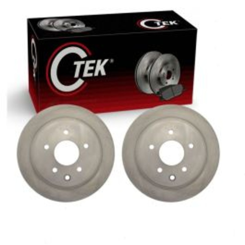 2 pc Centric CTEK Rear Disc Brake Rotors for 2003-2005 Nissan 350Z