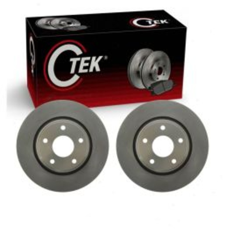 2 pc Centric CTEK Rear Disc Brake Rotors for 2012-2014 Volkswagen Routan