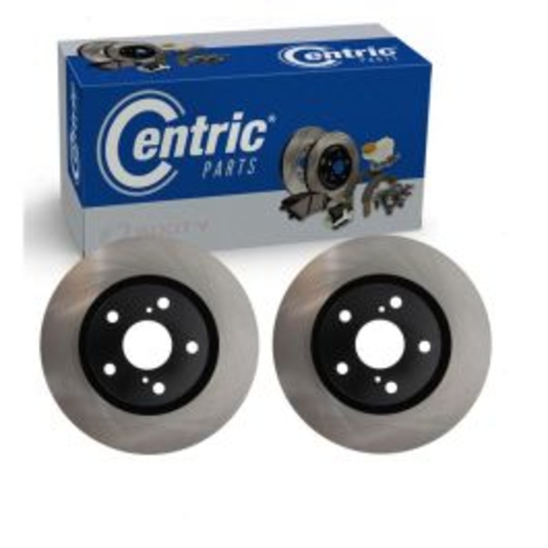 2 pc Centric Premium Front Disc Brake Rotors for 2013-2018 Lexus ES300h