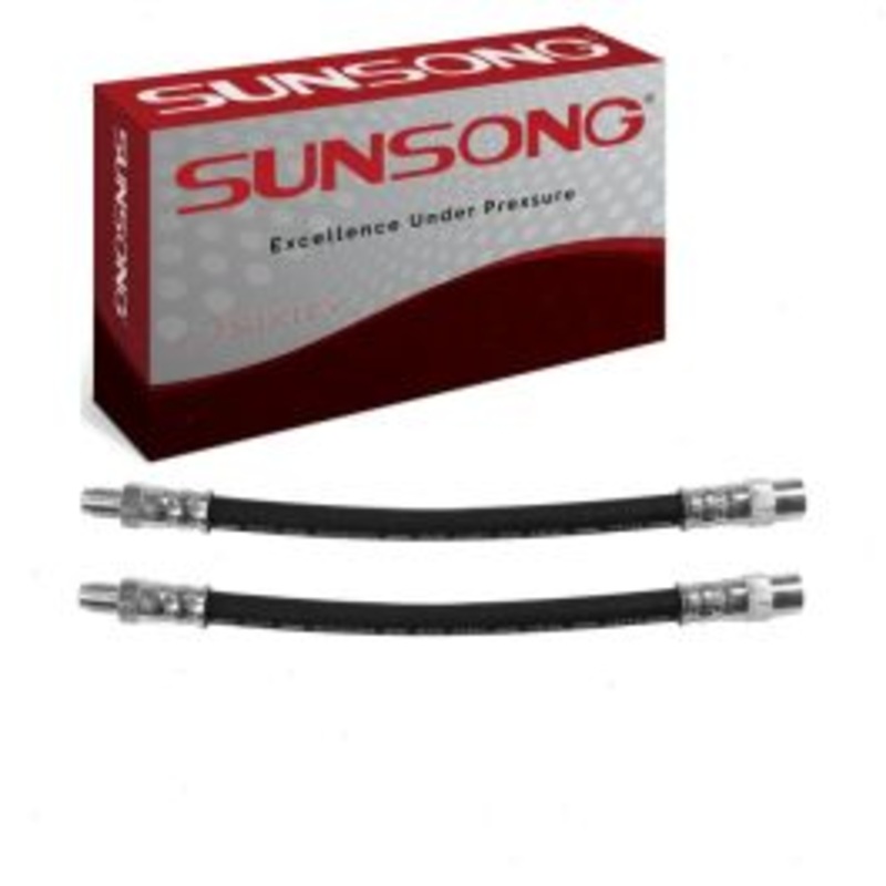 2 pc Sunsong Rear Outer Brake Hydraulic Hoses for 1987 BMW L6
