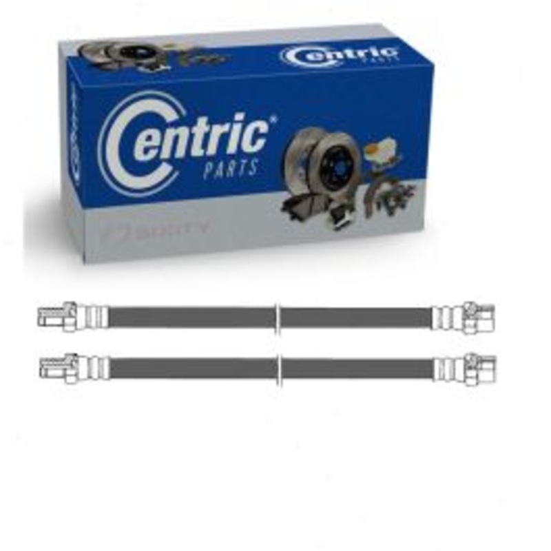 2 pc Centric Premium Rear Brake Hydraulic Hoses for 1986-1991 Mercedes-Benz 420SEL