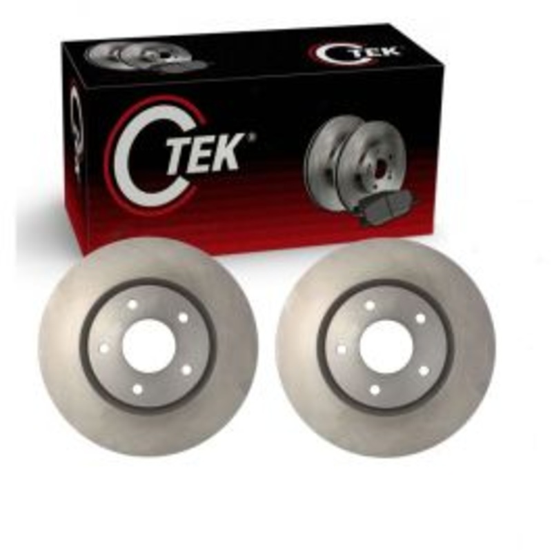 2 pc Centric CTEK Front Disc Brake Rotors for 2013-2023 Nissan Altima