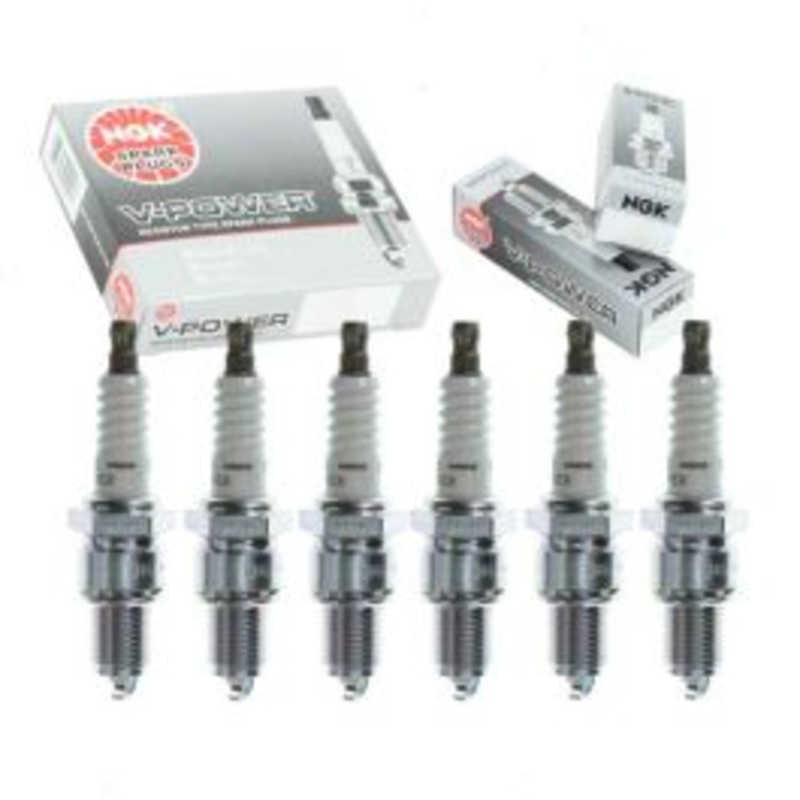 6 pc NGK V-Power Spark Plugs for 1968-1974 Dodge W100 Pickup 3.7L L6
