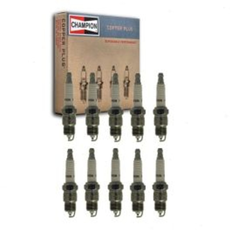 10 pc Champion Copper Plus 406S RV12YC Spark Plugs