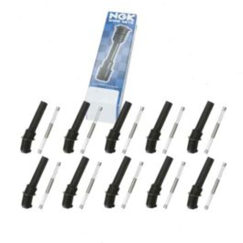 10 pc NGK Ignition Coil Boots for 1999-2018 Ford E-350 Super Duty 6.8L V10