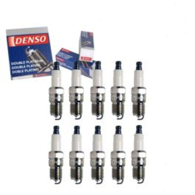 10 pc DENSO Double Platinum Spark Plugs for 1997-2002 Ford E-350 Econoline Club Wagon 6.8L V10