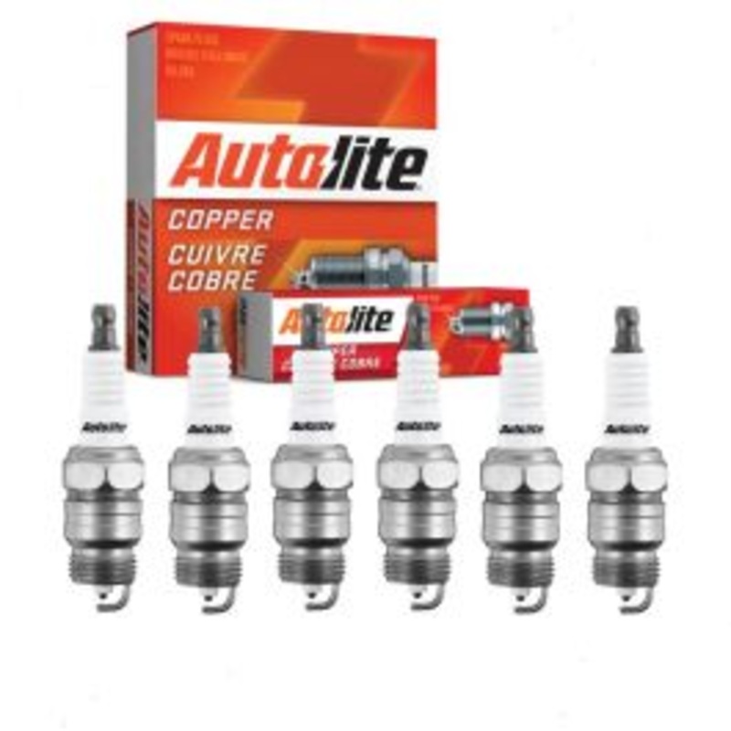 6 pc Autolite Copper Core Spark Plugs for 1966-1982 Mercury Capri 3.3L L6