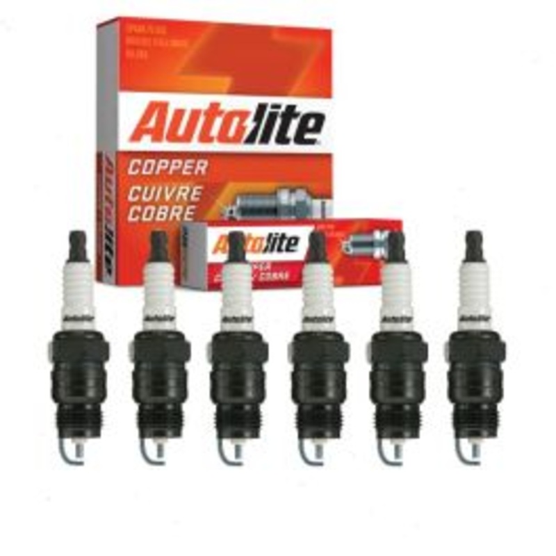 6 pc Autolite Copper Core Spark Plugs for 1987-1991 Ford E-250 Econoline Club Wagon 4.9L L6