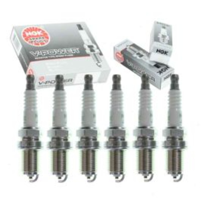 6 pc NGK V-Power Spark Plugs for 1993 Mercedes-Benz 300E 2.8L 3.2L L6