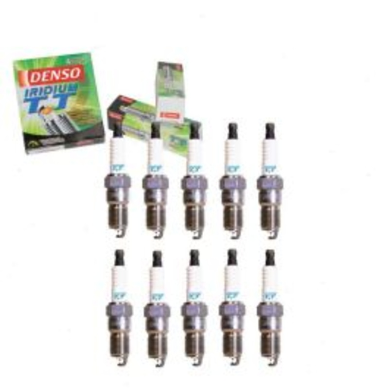 10 pc DENSO Iridium TT Spark Plugs for 1999-2004 Ford F-450 Super Duty 6.8L V10