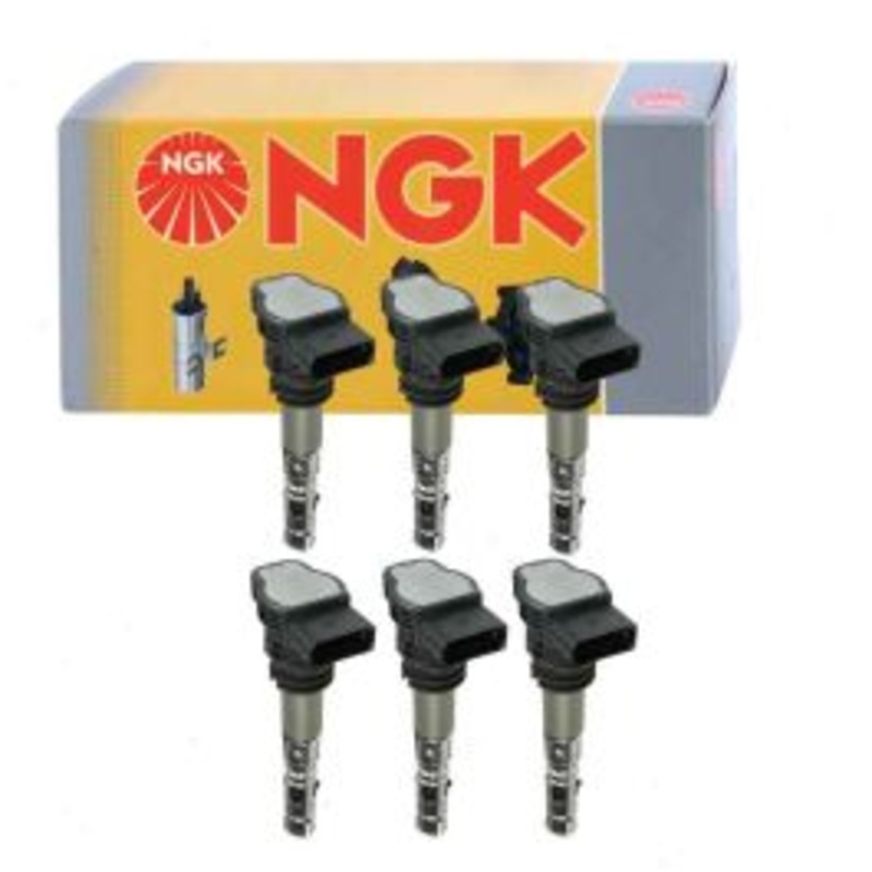 6 pc NGK Ignition Coils for 2003-2004 Audi A6 Quattro 2.7L V6