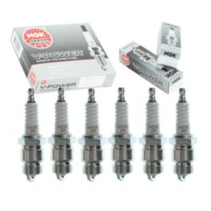 6 pc NGK V-Power Spark Plugs for 1963 Mercury Country Cruiser 3.3L L6
