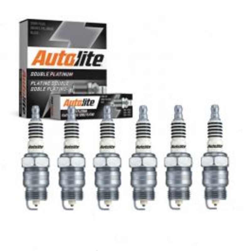 6 pc Autolite Double Platinum Spark Plug for 1975-1986 Ford E-150 Econoline