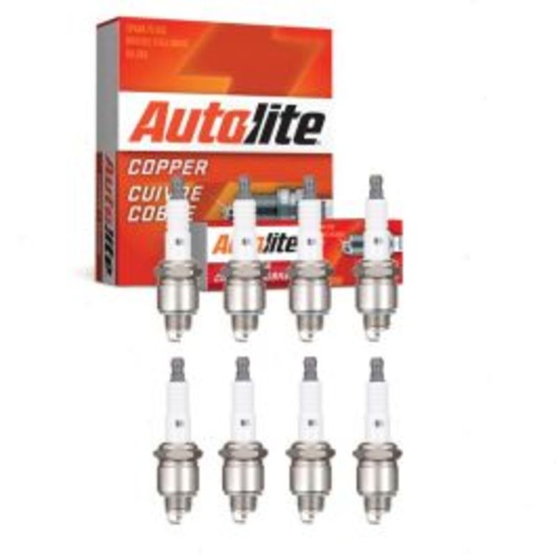 8 pc Autolite Copper Core Spark Plugs for 1967-1974 Monteverdi 375 7.0L 7.2L V8