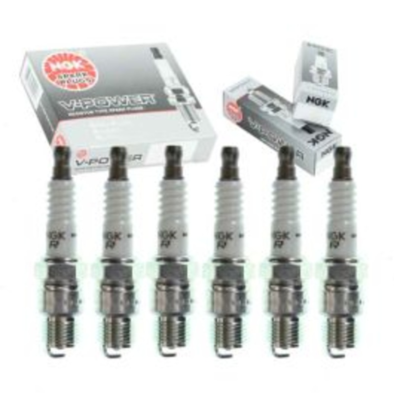 6 pc NGK V-Power Spark Plugs for 1975 GMC K15 Suburban 4.1L L6