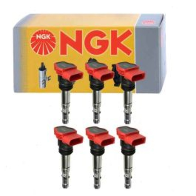 6 pc NGK Ignition Coils for 2002-2005 Audi A4 3.0L V6