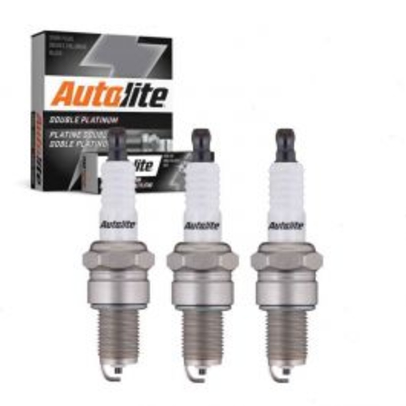 3 pc Autolite Double Platinum Spark Plug for 1998-2000 Chevrolet Metro 1.0L