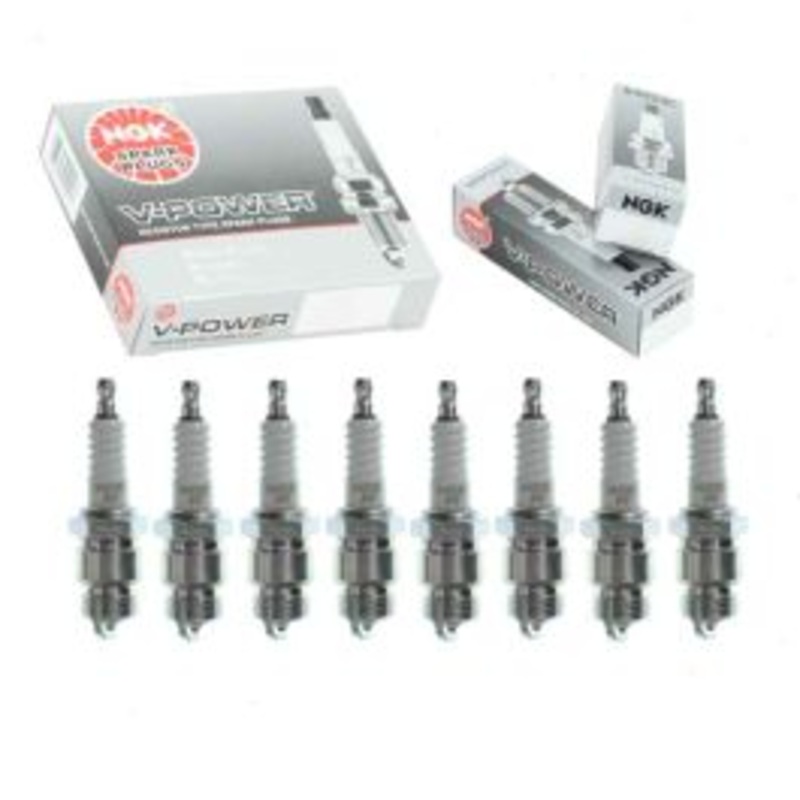 8 pc NGK V-Power Spark Plugs for 1964-1974 Ford Custom 500 4.3L 4.7L 5.0L 5.8L 6.4L 6.6L 7.0L V8