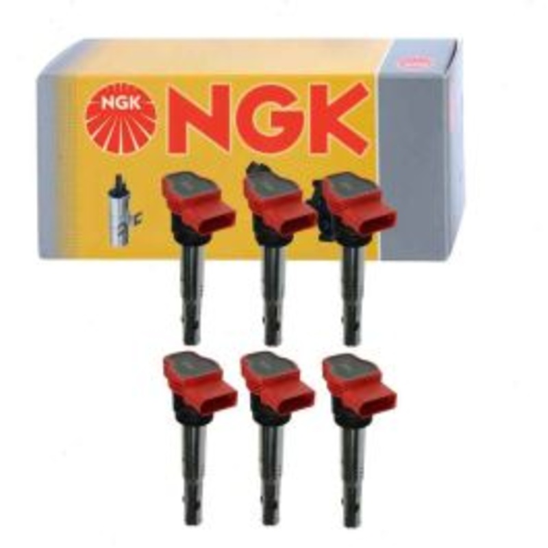 6 pc NGK Ignition Coils for 2006-2011 Audi A6 3.2L V6