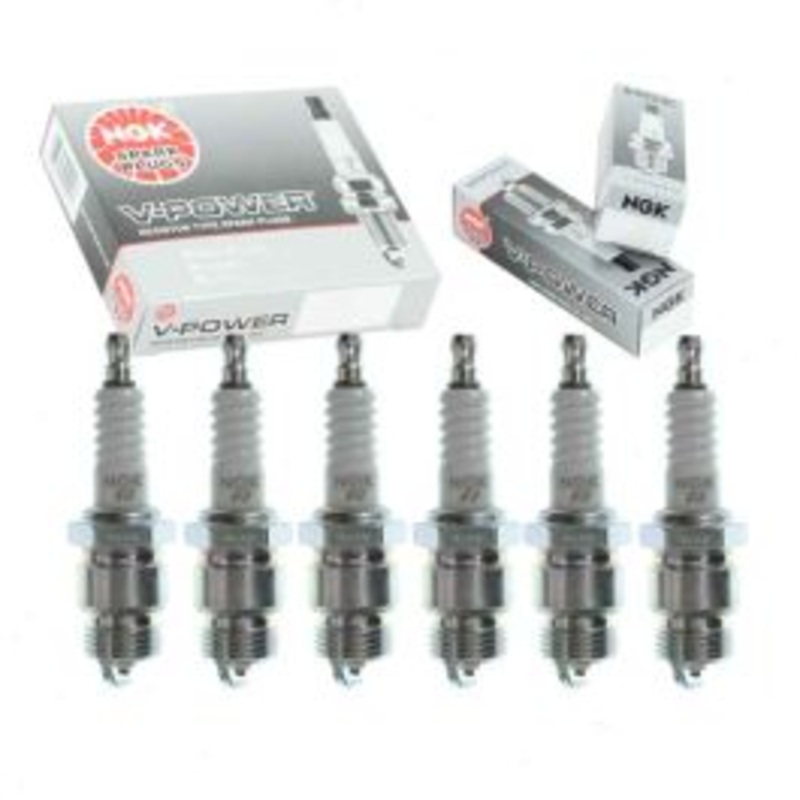 6 pc NGK V-Power Spark Plugs for 1975-1977 Ford P-500 4.9L L6