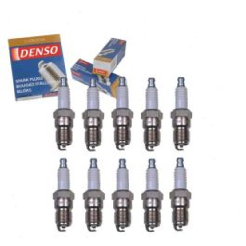 10 pc DENSO Standard U-Groove Spark Plugs for 2010 Ford E-450 Super Duty 6.8L V10