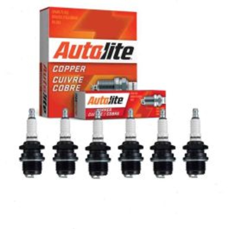 6 pc Autolite Copper Core Spark Plug for 1930 Studebaker Commander 4.1L L6