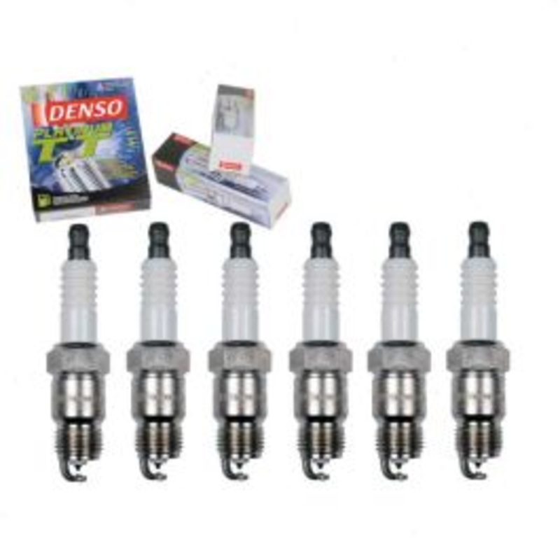6 pc DENSO Platinum TT Spark Plugs for 1986 Jeep Comanche 2.8L V6