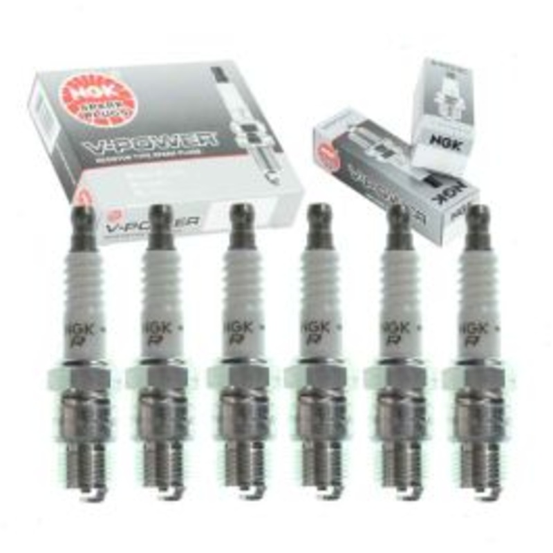 6 pc NGK V-Power Spark Plugs for 1970-1974 GMC C25 C2500 Pickup 4.1L 4.8L L6