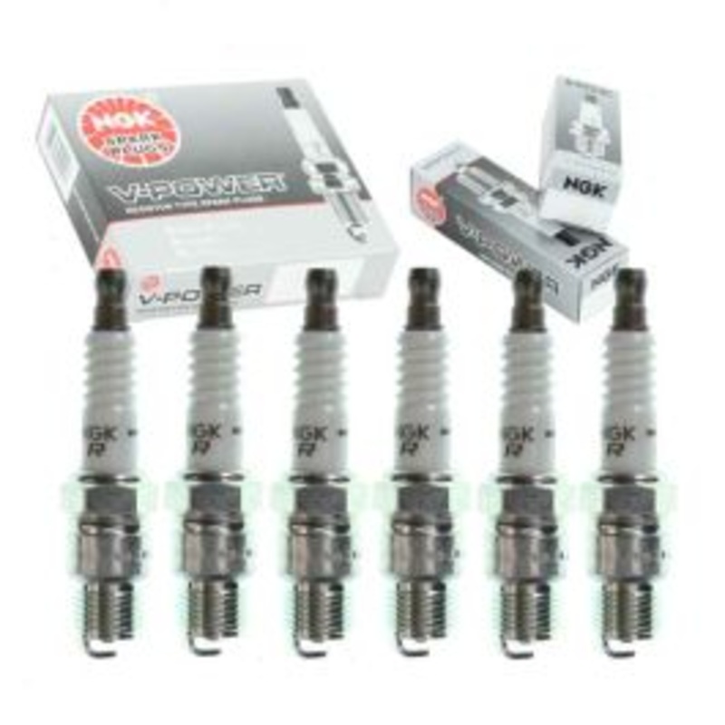 6 pc NGK V-Power Spark Plugs for 1975 GMC C15 4.1L 4.8L L6