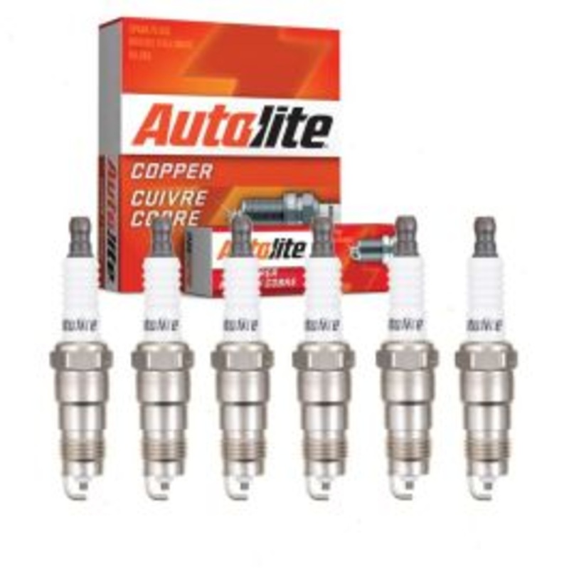 6 pc Autolite Copper Core Spark Plugs for 1984-1987 Ford Thunderbird 3.8L V6