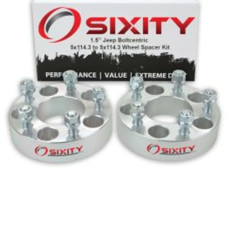 Sixity 2 pc 1.5" Thick Wheel Spacers - Jeep Comanche Grand Cherokee Liberty Wrangler - 5x114.3mm