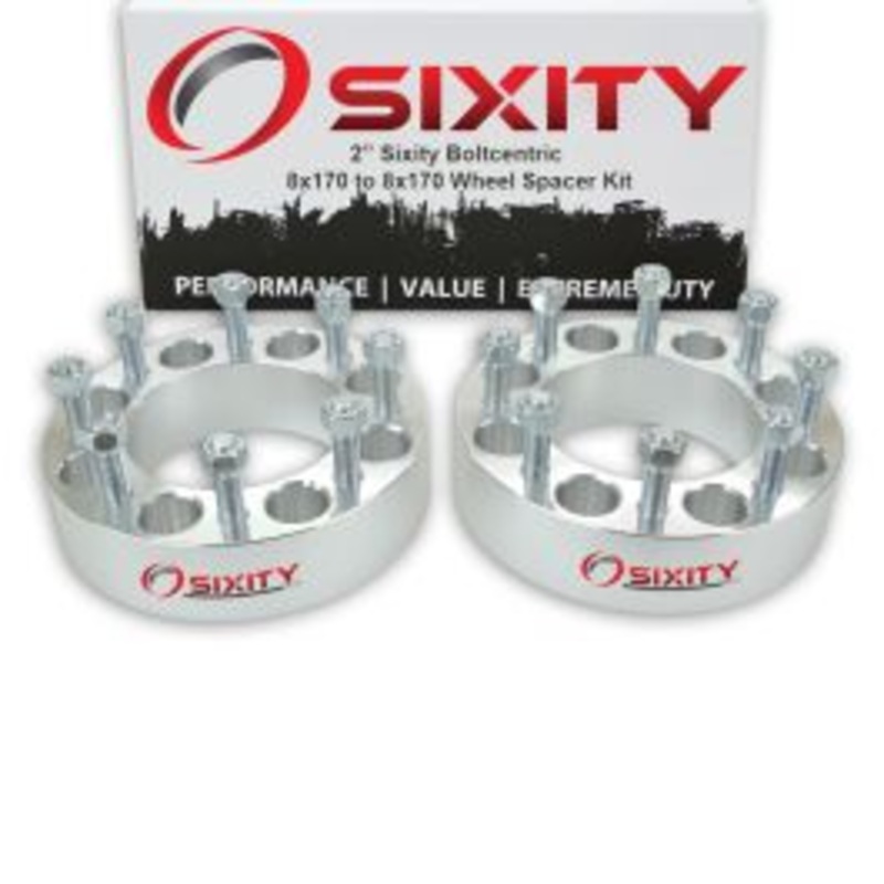 Sixity 2 pc 2" Inch Thick 8x170 Wheel Spacers M14x1.5mm 1.75in Studs Lugs