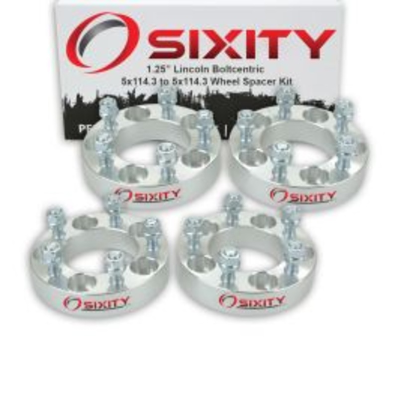 Sixity 4 pc 1.25" Thick Wheel Spacers - Lincoln MKX - 5x114.3mm