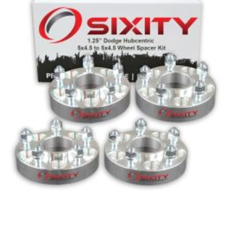 Sixity 4 pc 1.25" Thick Hubcentric Wheel Spacers - Dodge Pickup Dakota Daytona D200 - 5x4.5