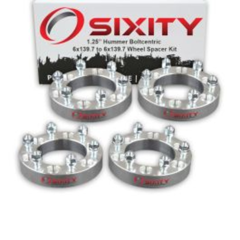 Sixity 4 pc 1.25" Thick Wheel Spacers - Hummer H3 Truck SUV - 6x139.7mm