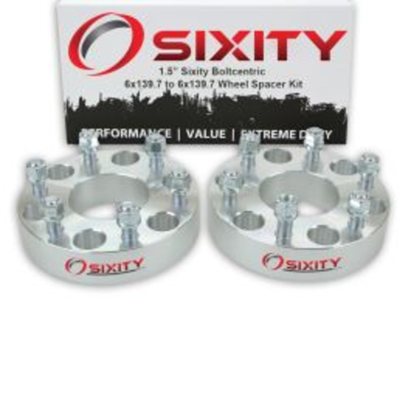 Sixity 2 pc 1.5" Inch Thick 6x139.7 Wheel Spacers M14x1.5mm 1.25in Studs Lugs