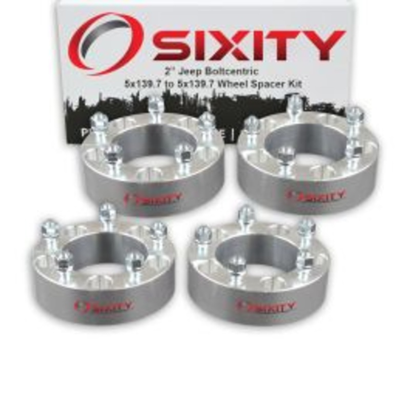 Sixity 4 pc 2" Thick Wheel Spacers - Jeep CJ3 CJ5 CJ5A CJ6 CJ6A - 5x139.7mm