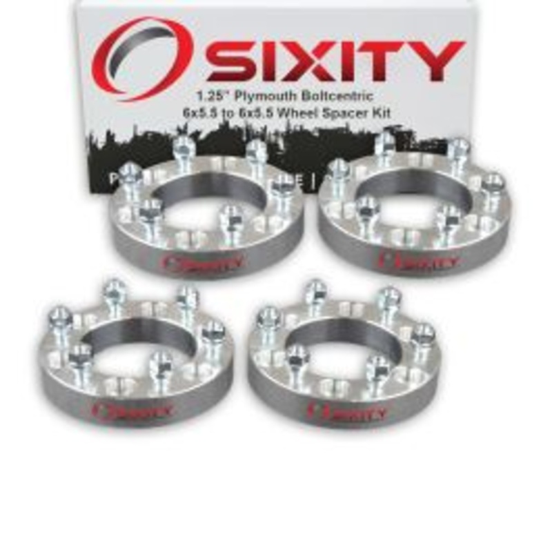 Sixity 4 pc 1.25" Thick Wheel Spacers - Plymouth Arrow Pickup - 6x5.5