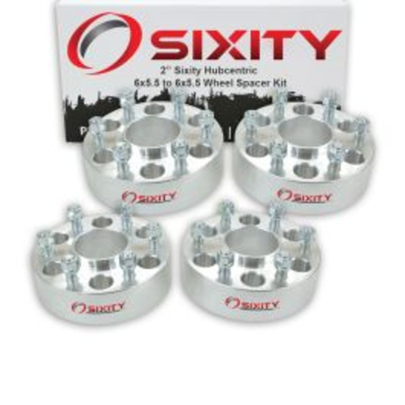 Sixity 4 pc 2" Inch Thick 6x5.5 Wheel Spacers M14x1.5mm 1.25in Hubcentric