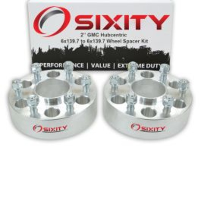 Sixity 2 pc 2" Thick Hubcentric Wheel Spacers - GMC Jimmy Yukon Denali Sierra Savana - 6x139.7mm