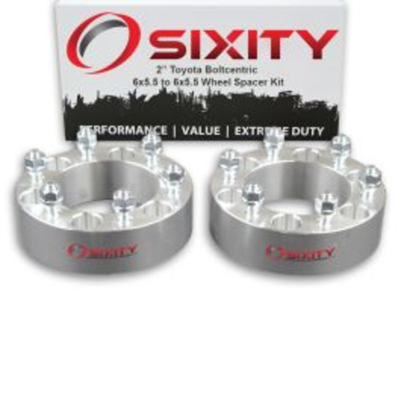 Sixity 2 pc 2" Thick Wheel Spacers - Toyota Tacoma Truck - 6x5.5