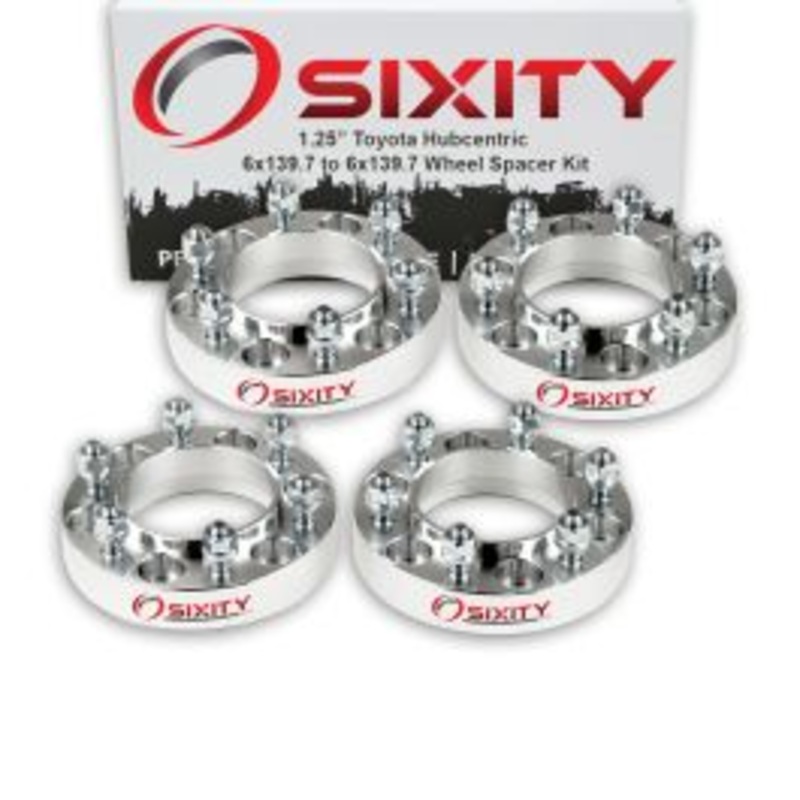 Sixity 4 pc 1.25" Thick Hubcentric Wheel Spacers - Toyota 4Runner T100 Truck Land - 6x139.7mm