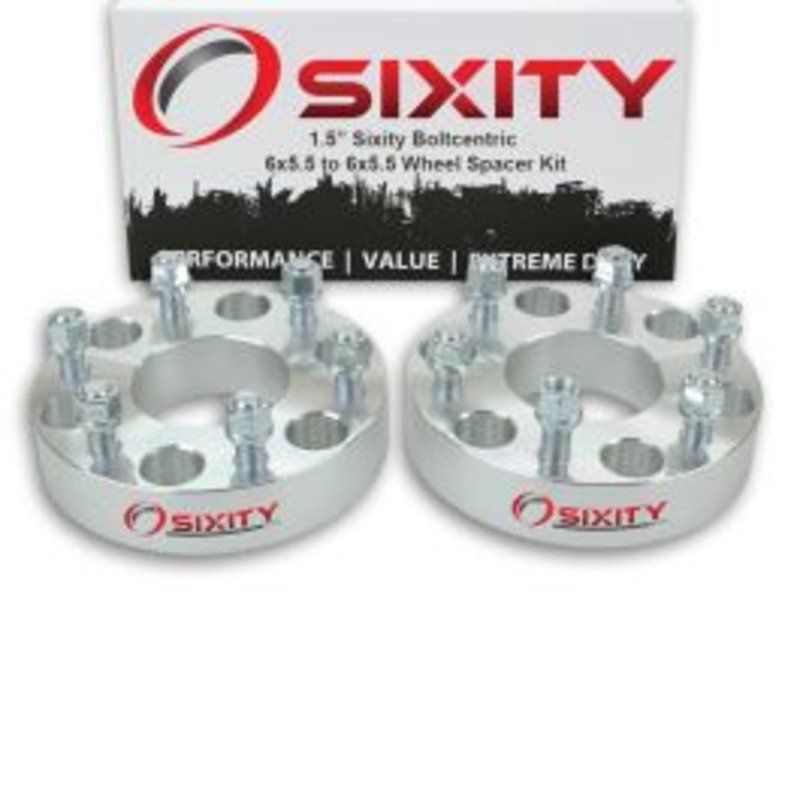 Sixity 2 pc 1.5" Inch Thick 6x5.5 Wheel Spacers M14x1.5mm 1.25in Studs Lugs