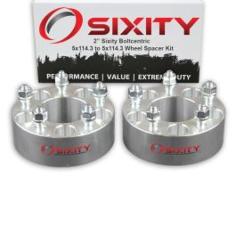 Sixity 2 pc 2" Inch Thick 5x114.3 Wheel Spacers M12x1.5mm 1.25in Studs Lugs
