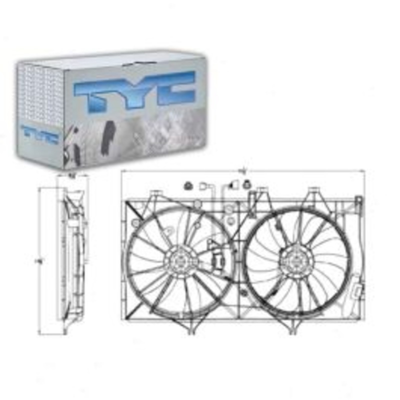 TYC 622950 Dual Radiator & Condenser Fan Assembly